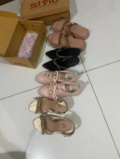 new stylo shoes for sale , 2 heals ,1 sneaker , 1 casual