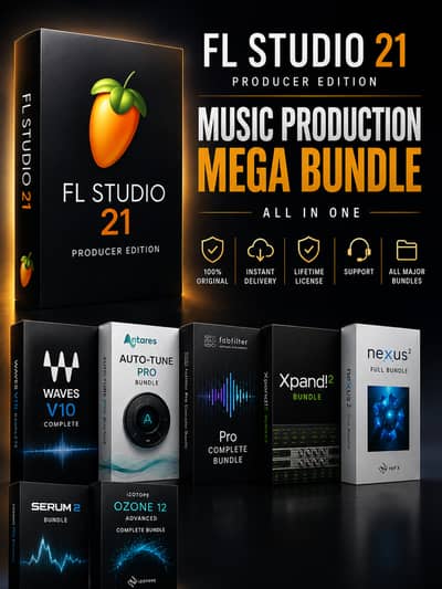 FL Studio 21 All Plugins With Waves Vsts | Music Production Mega Pack
