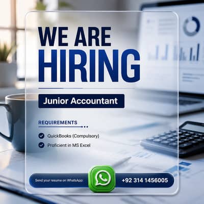 Part time Junior accountant  required
