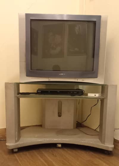 Sony tv with luxery troly and dvd player for sale