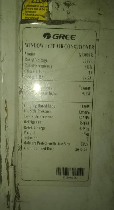 Gree window AC 0.75 Ton genuine 220v