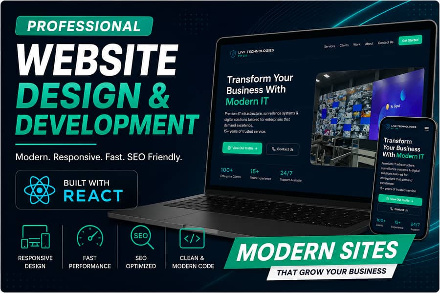 Professional Website Design & Development - React Modern Sites 0