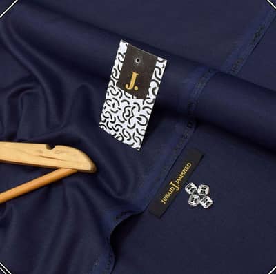Elgent Navy Blue  Plain Sute Fabric 4 Meter Wash&Wear Boski Collection