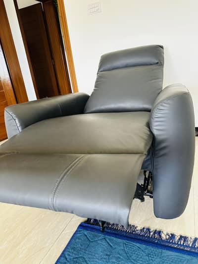 Leather Power Recliner With USB Port