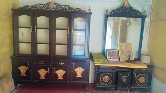 Showcase & Dressing Table with stool