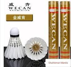 Wecan Gold Feather Shuttlecock (12 Piece Pack)