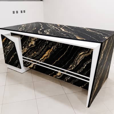 Executive Office Table – Premium Marble Finish | Almost New