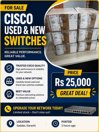 CISCO USED AND NEW SWITCHES AVAILABLE