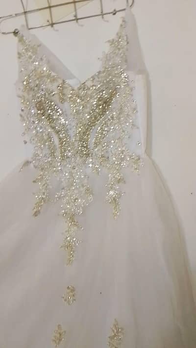 white bridal dress