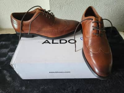 ALDO Oleander men's tan leather lace-up oxford shoes