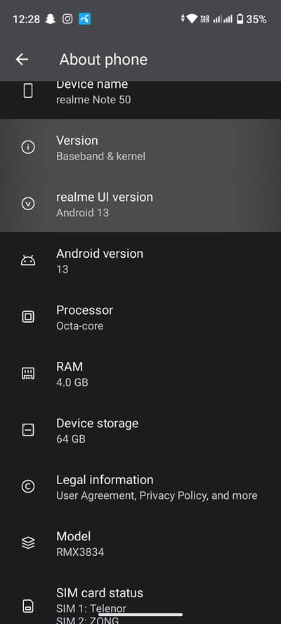 Realme Note 50