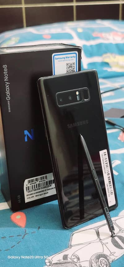 samsung galaxy note 8, 6Gb ram, 64gb storage with dual pta approved