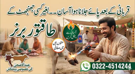  قربانی کے پائے اب آسانی سے جلائیں