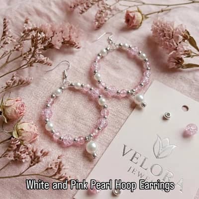 Beautiful Handcrafted Crystal & Pearl Balian / Earrings for Women