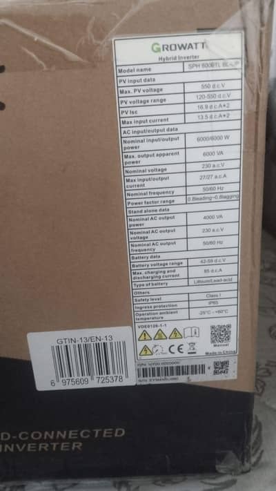 Growatt 6kw ip66 hybrid inverter
