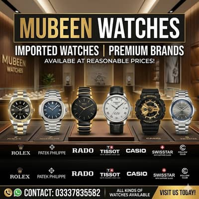 casio watches/imported watches/ladies watches/rado watches/patek philp