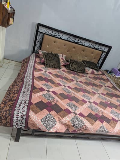 Iron bed 6× 6.5 with Mattress