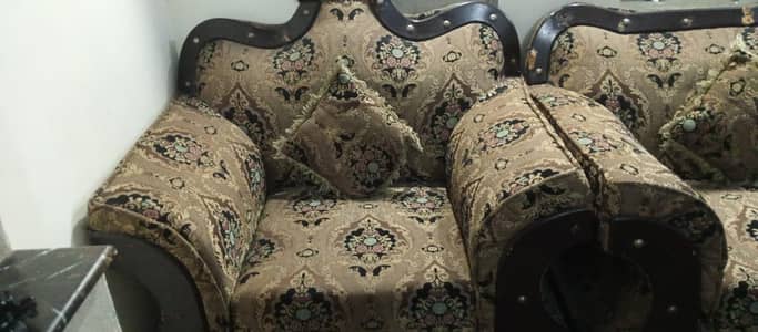 wooden sofa