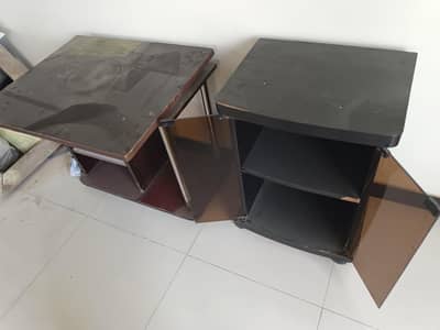 computer table & cupboard trolly