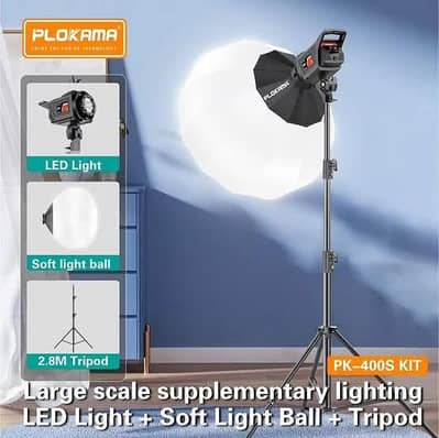 plokama video light with stand and dish