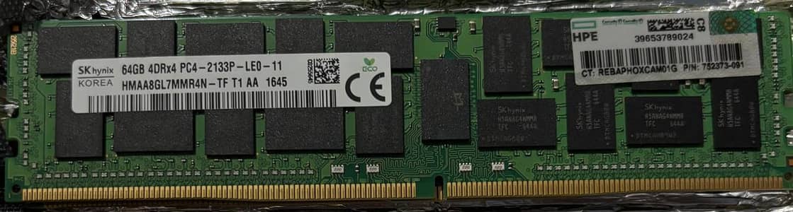 RAM Single slot 64GB DDR4