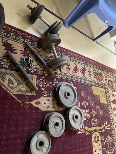 Urgent sale weights and dumbbells