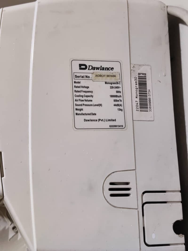 Dawlance 1.5 Ton Split AC 2