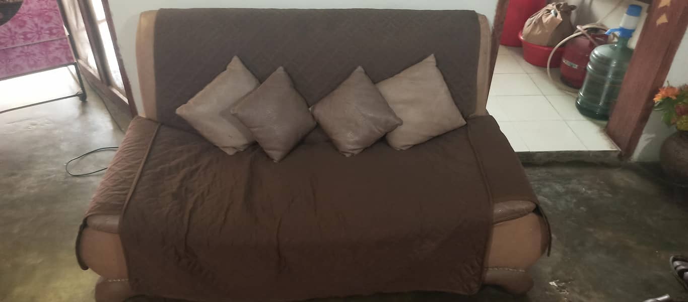 7 seater sofa beige color 1