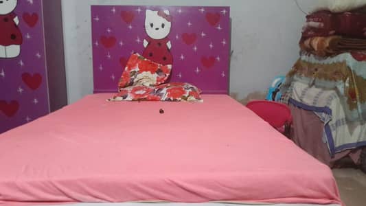Children Bed with mattress included cupboard- urgent sale