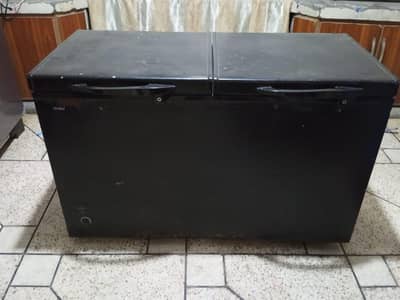 waves double door deep freezer