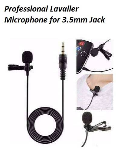 PROFESSIONAL LAVALIER MIC HIGH QUALITY SOUND BEST Microphone 3.5mm 1.5