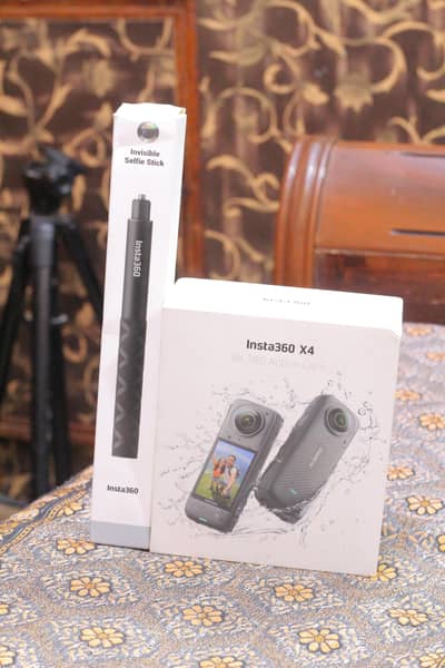 Insta360 X4 8K 360 Camera Complete Box With Invisible Selfie Stick