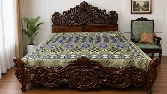 Luxury Chinioti Bedroom Set for Sale | Elegant Wooden Furniture