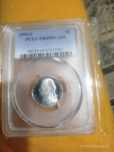 1994-S Jefferson Nickel Proof Coin (PR69DCAM)