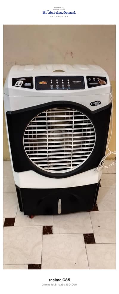 Touch air cooler with remote