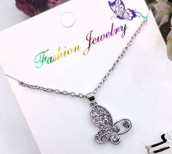 Pendent set with three rings and three earings 1