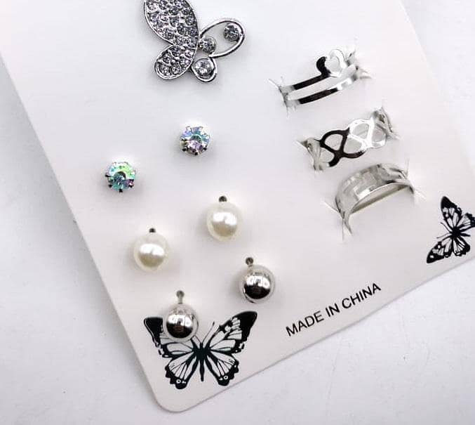 Pendent set with three rings and three earings 2