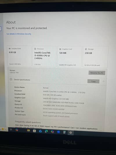 Dell Latitude 7480 Laptop for Sale 