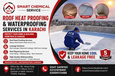 Roof waterproofing Services | Bathroom leakage Heat proofing