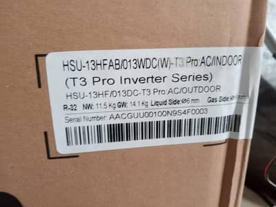 Haier 13 HFAB/01WDC(W) T3 pro 1 ton