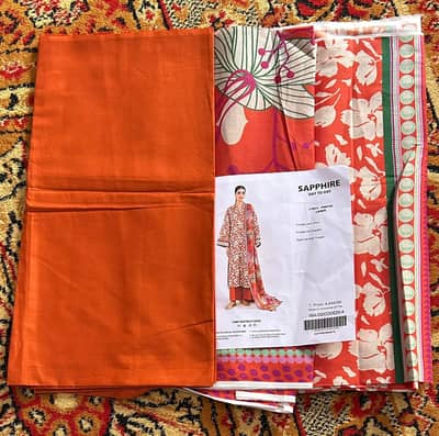 Sapphire 3pc Vibrant Floral Lawn Suit – Flat 10% OFF!