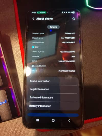 Samsung A15 Pta approved Urgent Sale