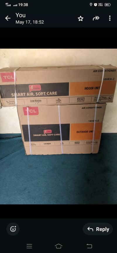 TCL brand new AC, warranty card not filled.