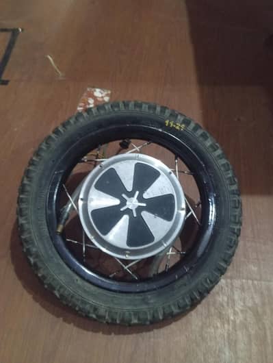 6 inches electric scooter wheel converted to 12 inches wheel