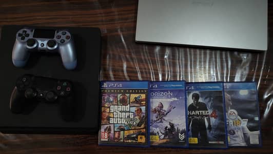 PS4 SLIM, 500gb + 1TB, with games
