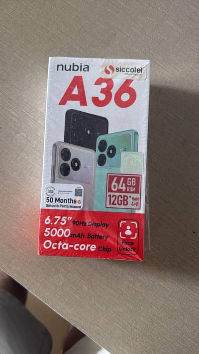 ZTE Nubia A36 4/64 – Full Box | Official Warranty