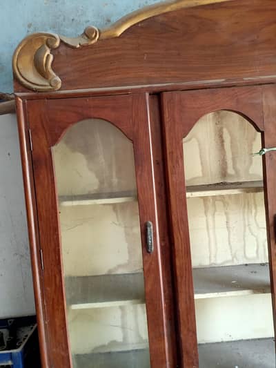 pure wooden made showcase Almera