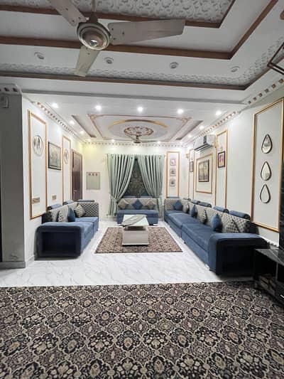 Double corner sofa set.