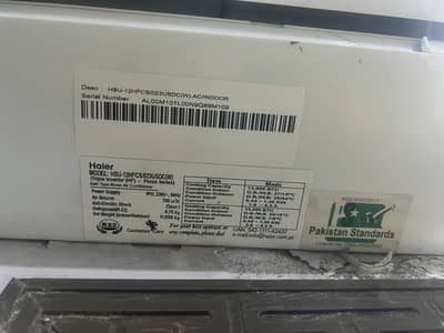 Haier dc inverter 1 ton ac