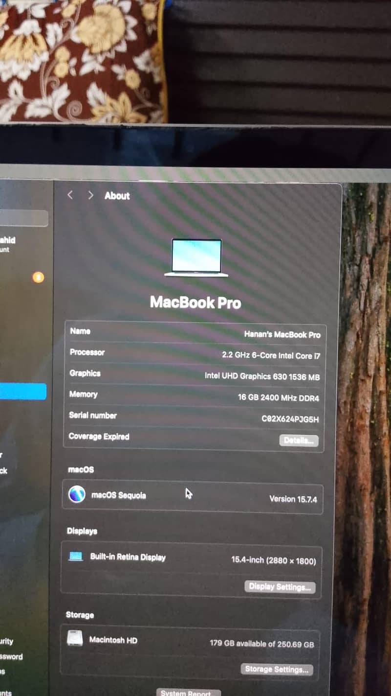 MacBook pro 2018 2